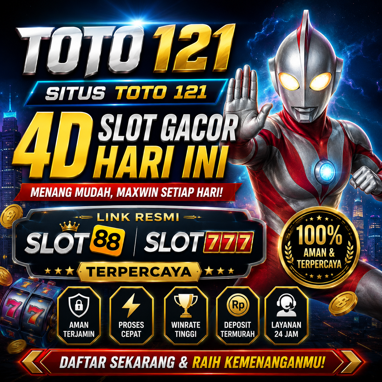 TOTO121 - Situs Slot88 dan Slot777 Game Online Populer dengan RTP Live Akurat